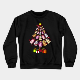 Unicorn Christmas Tree Funny Magical Party Crewneck Sweatshirt